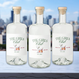 Chique Cocktails Green & Red Girl's Club Likeurfles Etiket
