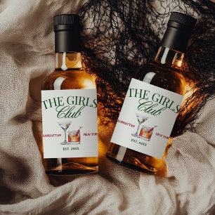 Chique Cocktails Green & Red Girl's Club Likeurfles Etiket