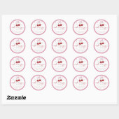 Chique Coquette Kers Op De Top Bruidsdouche Ronde Sticker (Vel)