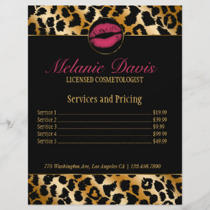 Chique Cosmetologie Make-up Kunstenaar Flyer