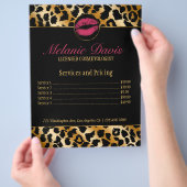 Chique Cosmetologie Make-up Kunstenaar Flyer (Hand)
