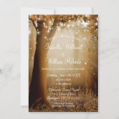 Chique Country Tree String Lights Rustieke bruilof Kaart (Voorkant)