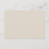 Chique Cream Beige Wit Liefde RSVP Informatiekaartje (Achterkant)