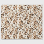 Chique Cream Bruin Leopard Dierenprint Cadeaupapier (Vlak)