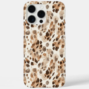 Chique Cream Bruin Leopard Dierenprint iPhone 16 Pro Max Hoesje