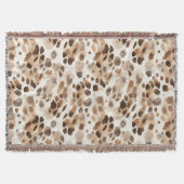 Chique Cream Bruin Leopard Dierenprint Deken (Voorkant)