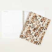Chique Cream Bruin Leopard Dierenprint Planner (Display)