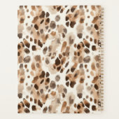 Chique Cream Bruin Leopard Dierenprint Planner (Achterkant)