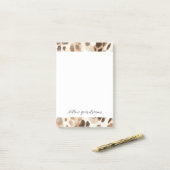 Chique Cream Bruin Leopard Dierenprint Post-it® Notes (Op bureau)