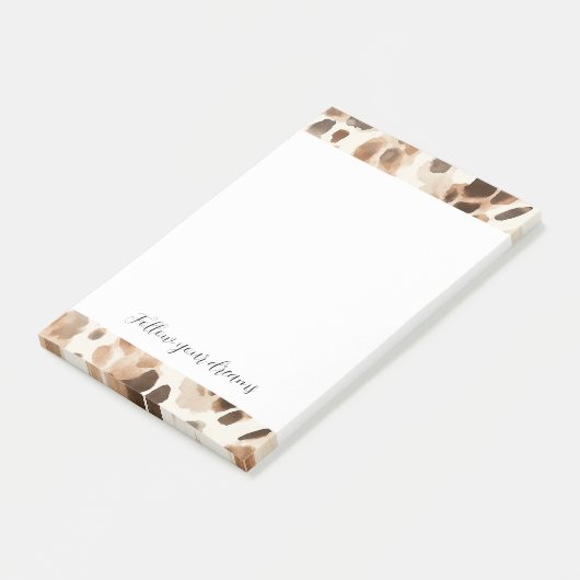 Chique Cream Bruin Leopard Dierenprint Post-it® Notes (Schuin)