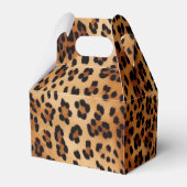 Chique Cream Bruin Leopard Favor Box Bedankdoosjes (Achterkant)
