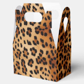 Chique Cream Bruin Leopard Favor Box Bedankdoosjes (Geopend)
