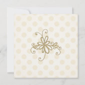 Chique Cream & Gold Bridal Douche Uitnodiging (Achterkant)