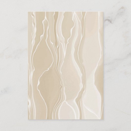 Chique Cream Zijde & Violet Hart Pareltjes Trouwde Informatiekaartje (Achterkant)