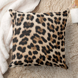 Chique Cream Zwart Leopard Print Kussen