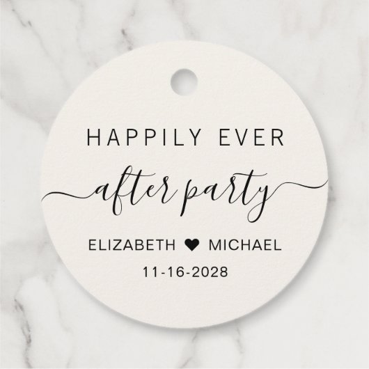 Chique crème bruiloft na feest dank u bedankjes labels (Achterkant)
