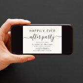 Chique crème bruiloft na feest kaart