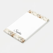 Chique Crème Bruine Bloemen Post-it® Notes (Schuin)