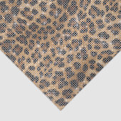 Chique Crème Bruine Luipaard Dierenprint Glans Tissuepapier (Detail)
