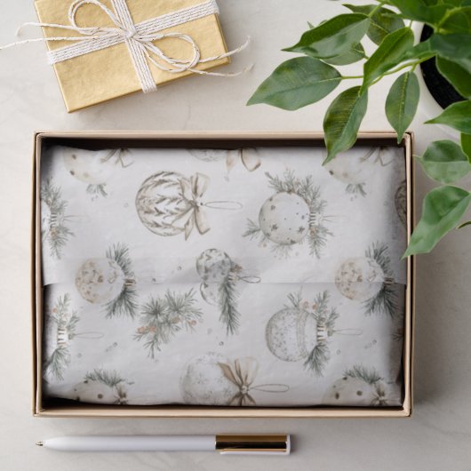 Chique Crème Kerstversiering Tissuepapier (Geschenk)