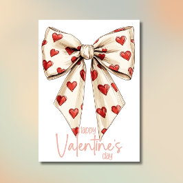 Chique Crème Strik Happy Valentijnsdag Feestdagenkaart