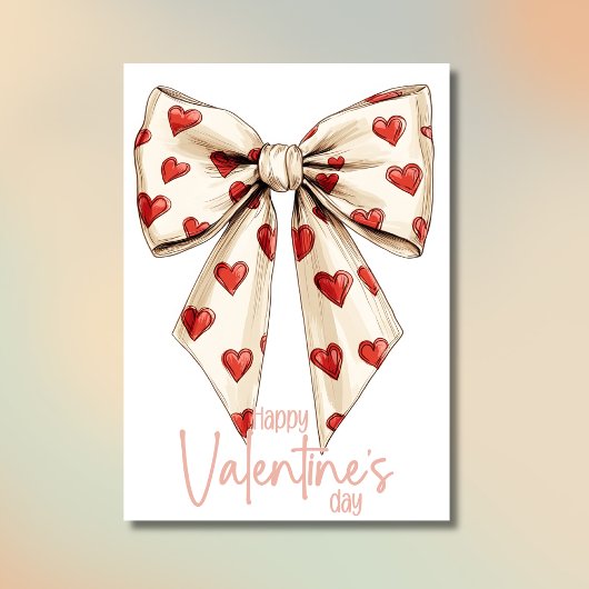 Chique Crème Strik Happy Valentijnsdag Feestdagenkaart