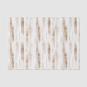 Chique Crème Wit Bruine Strepen Verjaardag Tissuepapier (Voorkant)