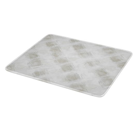 Chique Crème Witte Strepen Bruidsdouche Snijplank (Hoek)