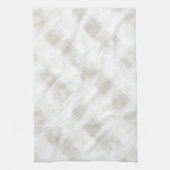 Chique Crème Witte Strepen Bruiloftsborrel Theedoek (Verticaal)