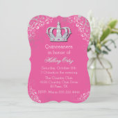 Chique  Crown Quinceanera Uitnodiging (Staand voorkant)