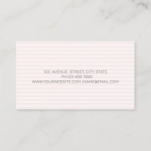 Chique Cupcake Macaroon, snoep, gestreept Visitekaartje (Achterkant)