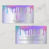 Chique Cupcake Rainbow Drips Bakkerij Violet Visitekaartje (Voorkant / Achterkant)