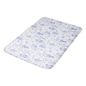 Chique  Cupido Angels Bloemblauw Wit Toile Badmat (Gekanteld)