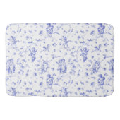 Chique  Cupido Angels Bloemblauw Wit Toile Badmat (Voorkant)