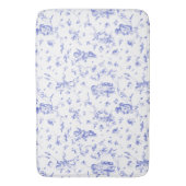 Chique  Cupido Angels Bloemblauw Wit Toile Badmat (Voorkant Verticaal)