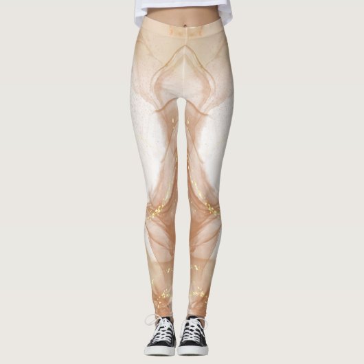 Chique Custom Branded Honeycomb Patterned Leggings (Voorkant)