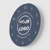 Chique Custom Business Logo en tekst op Navy Blue Grote Klok (Hoek)