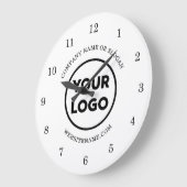 Chique Custom Business Logo en tekst op wit Grote Klok (Hoek)