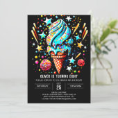 Chique Custom Ice Cream Boy Ice Cream Verjaardag Kaart (Staand voorkant)