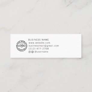 Chique Custom Logo Eenvoudig Wit Collectie Contactkaartje