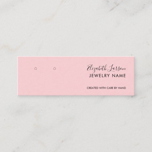 Chique Custom Logo Eenvoudige Oorbel Collectie Contactkaartje (Voorkant)