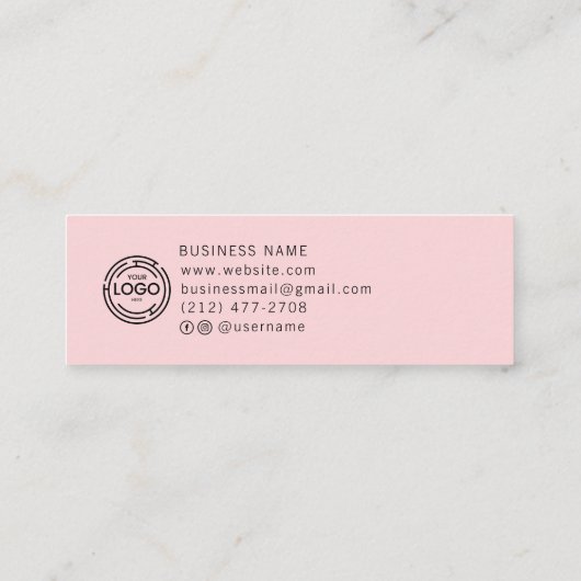 Chique Custom Logo Eenvoudige Oorbel Collectie Contactkaartje (Achterkant)