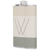 Chique Custom Monogrammed Initiaal Modern Heupfles (Links)