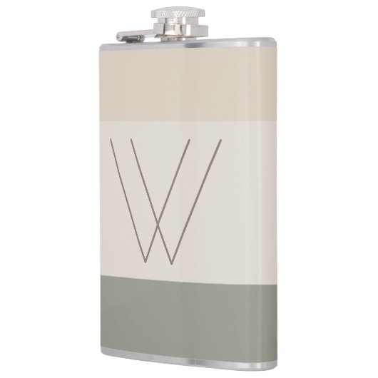 Chique Custom Monogrammed Initiaal Modern Heupfles (Links)