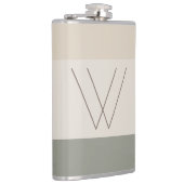 Chique Custom Monogrammed Initiaal Modern Heupfles (Rechts)