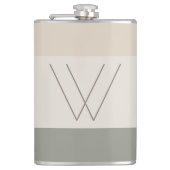 Chique Custom Monogrammed Initiaal Modern Heupfles (Voorkant)