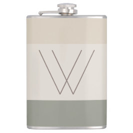 Chique Custom Monogrammed Initiaal Modern Heupfles