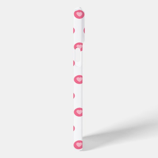 Chique Custom naam Roze Hart telefoon Case (Achterkant / Rechts)