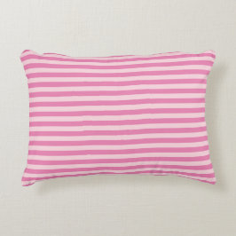 Chique Cute Meisjesachtig Licht Roze en Roze Gestr Accent Kussen