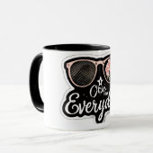 Chique dagelijkse Mok | Stijlvolle Sunglass Coffee (Voorkant links)